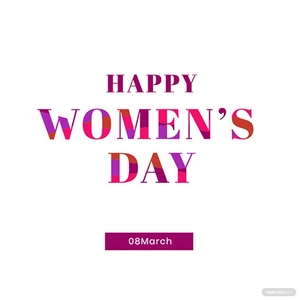 Happy Women's Day Typography Vector