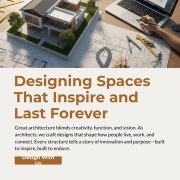 Free Architect Whatsapp Post Template to Edit Online