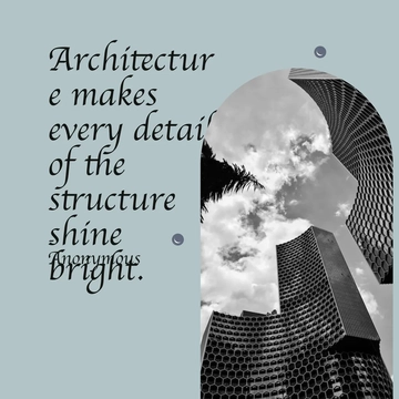 Free Architecture Quote Linkedin Post Template to Edit Online
