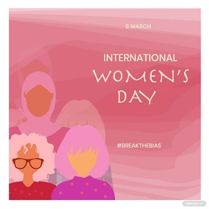 Pink Women's Day Vector