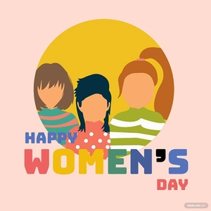 Retro Women's Day Vector