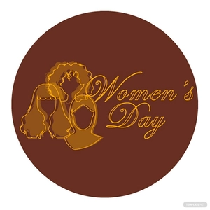 Women's Day Outline Vector