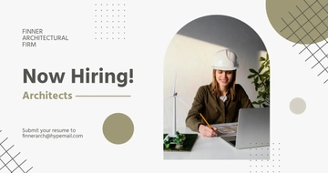 Free Architecture Hiring Facebook Post Template to Edit Online