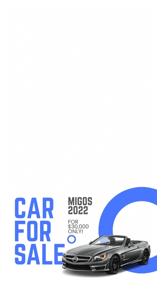 Free Car Sale Snapchat Geofilter Template to Edit Online