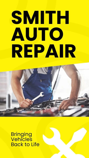 Free Auto Repair WhatsApp Post Template to Edit Online