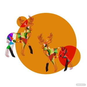 Modern Deer Vector