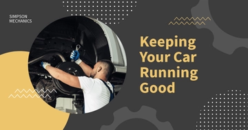 Free Car Mechanic Facebook Post Template to Edit Online