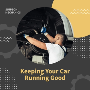 Free Car Mechanic LinkedIn Post Template to Edit Online