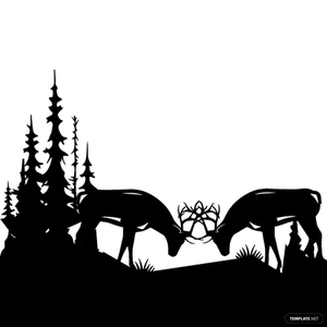 Deer Fighting Vector