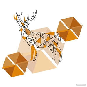 Origami Deer Vector
