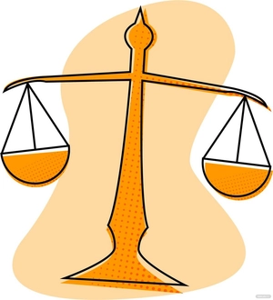 Comic Style Libra Vector