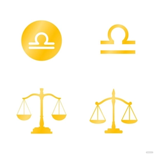 Gold Libra Vector