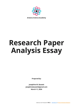 Research Paper Analysis Essay Template Research Paper Analysis Essay Template