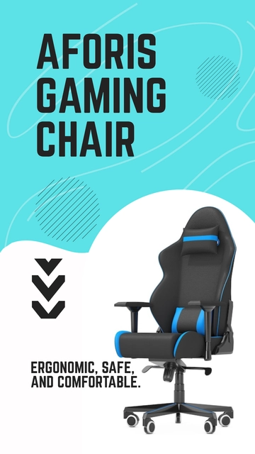 Free Gaming Chair Whatsapp Post Template to Edit Online