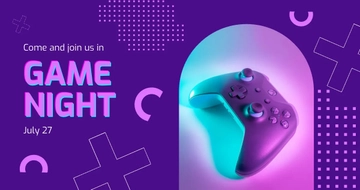 Free Game Night Facebook Post Template to Edit Online