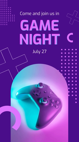 Free Game Night Whatsapp Post Template to Edit Online