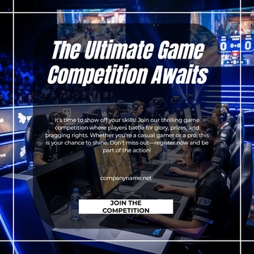 Free Game Competition Whatsapp Post Template to Edit Online