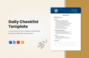 Daily Checklist Template
