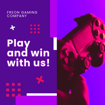 Free Gaming Company Ad Instagram Post Template to Edit Online