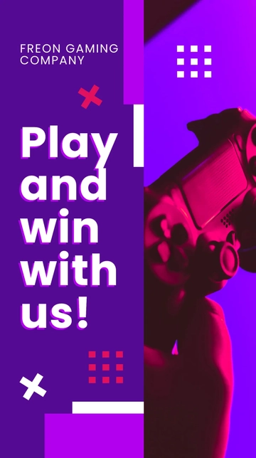 Free Gaming Company Ad Whatsapp Post Template to Edit Online