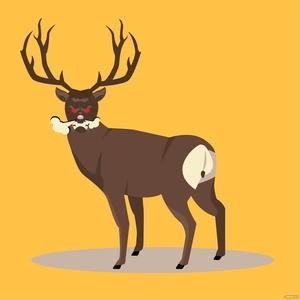 Angry Deer Vector