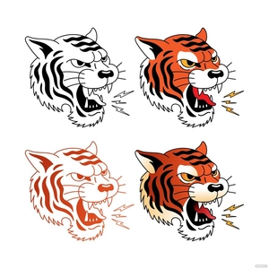 Angry Tiger Vector