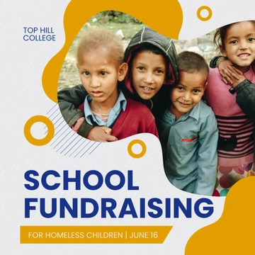 Free School Fundraising Instagram Post Template to Edit Online