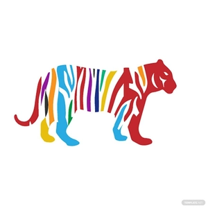 Colorful Tiger Vector