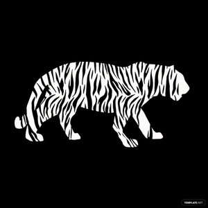 White Tiger Vector
