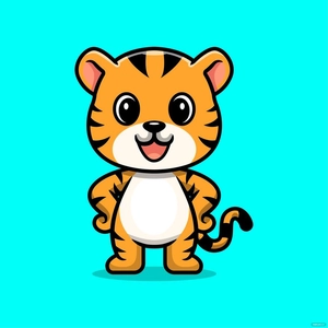 Standing Tiger Vector