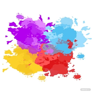 Watercolor Holi Splash Vector