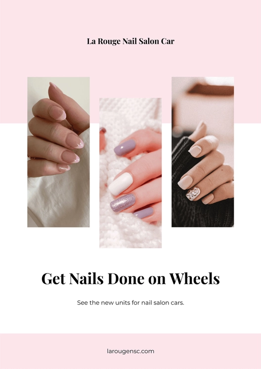 Nail Salon Car Magnet Template
