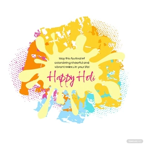 Happy Holi Quote Vector