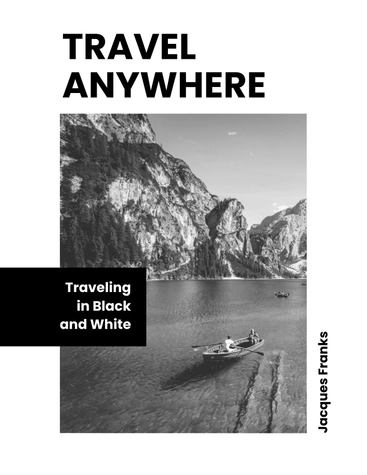 Black And White Travel Photo Book Template