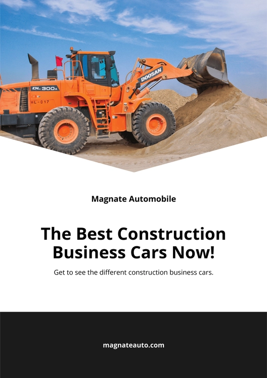 Construction Business Car Magnet Template
