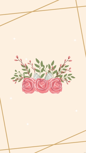 Floral Wedding Mobile Background