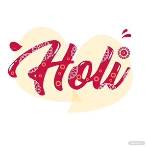 Holi Font Vector