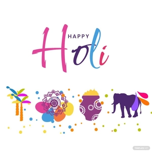 Holi Poster Vector
