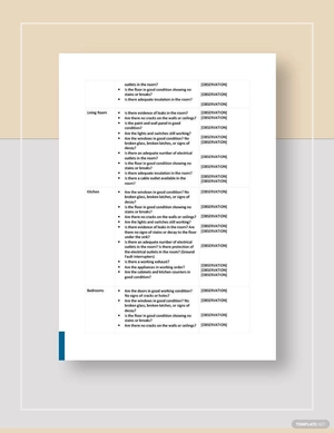 Home Inspection Checklist Template