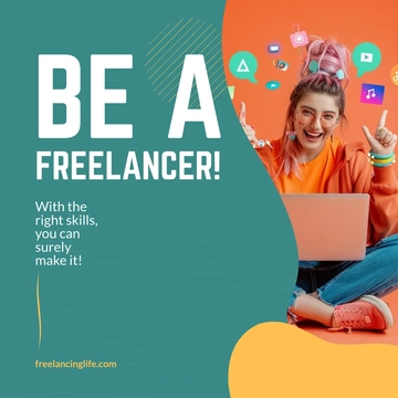 Free Freelancer Marketing Instagram Post Template to Edit Online