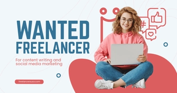 Free Wanted Freelancer Facebook Post Template to Edit Online