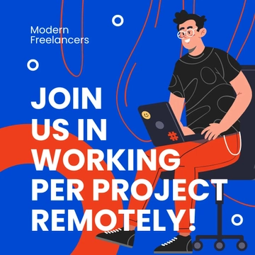 Free Modern Freelancing Instagram Post Template to Edit Online