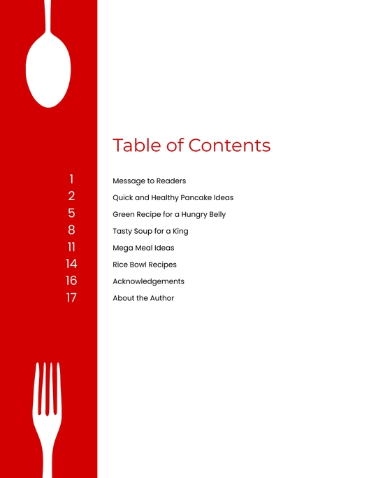 Journal Table Of Contents Template
