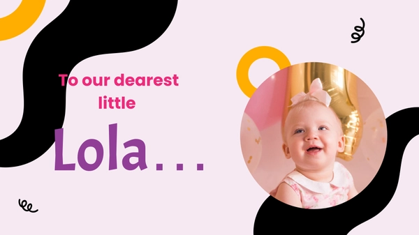 Free Happy 1st Birthday Video Template to Edit Online