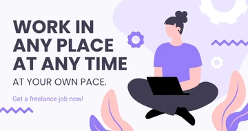 Free Freelance Advertisement Facebook Post Template to Edit Online