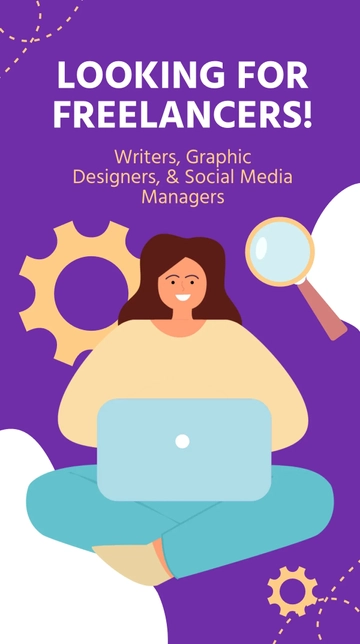 Free Freelancer Project Posting Ad Instagram Story Template to Edit Online