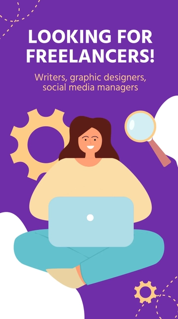 Free Freelancer Project Posting Ad Whatsapp Post Template to Edit Online