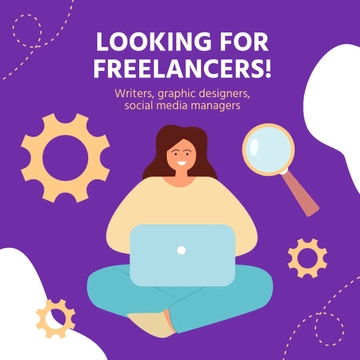 Free Freelancer Project Posting Ad Linkedin Post Template to Edit Online