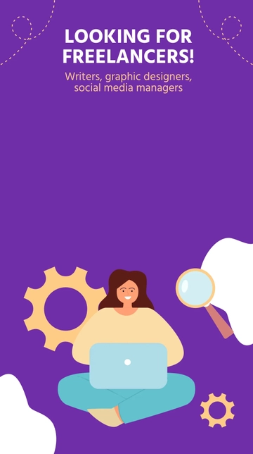 Free Freelancer Project Posting Ad Snapchat Geofilter Template to Edit Online