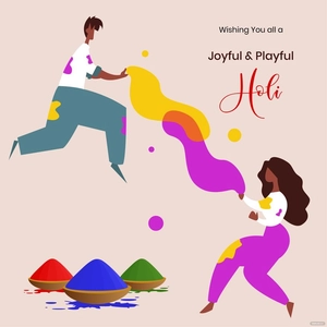 Happy Holi Greeting Card Vector